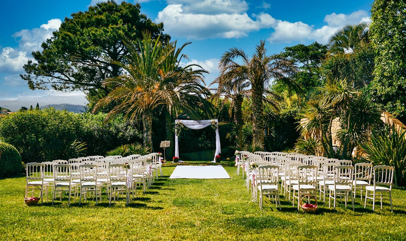 Cérémonie de mariage dans les jardins de Terre de Rêve
