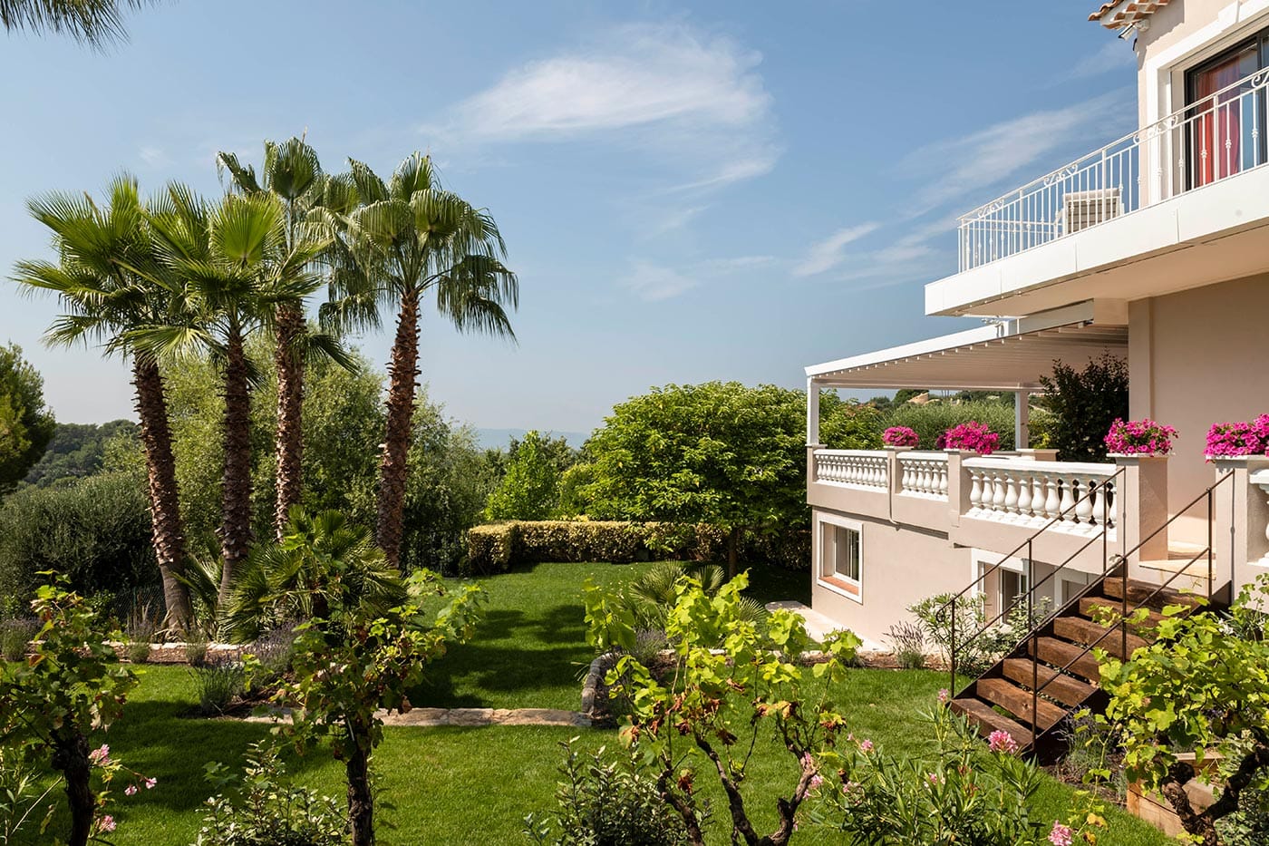 Le balcon et les palmiers